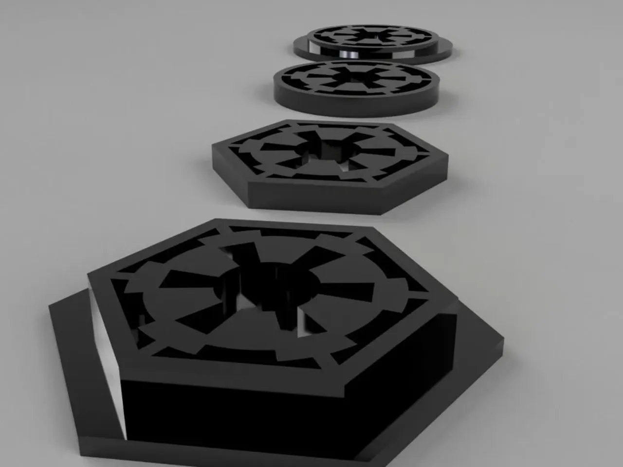 STL file STARWARS GALACTIC EMPIRE LOGO COASTER 3D 🏠・3D print design to  download・Cults