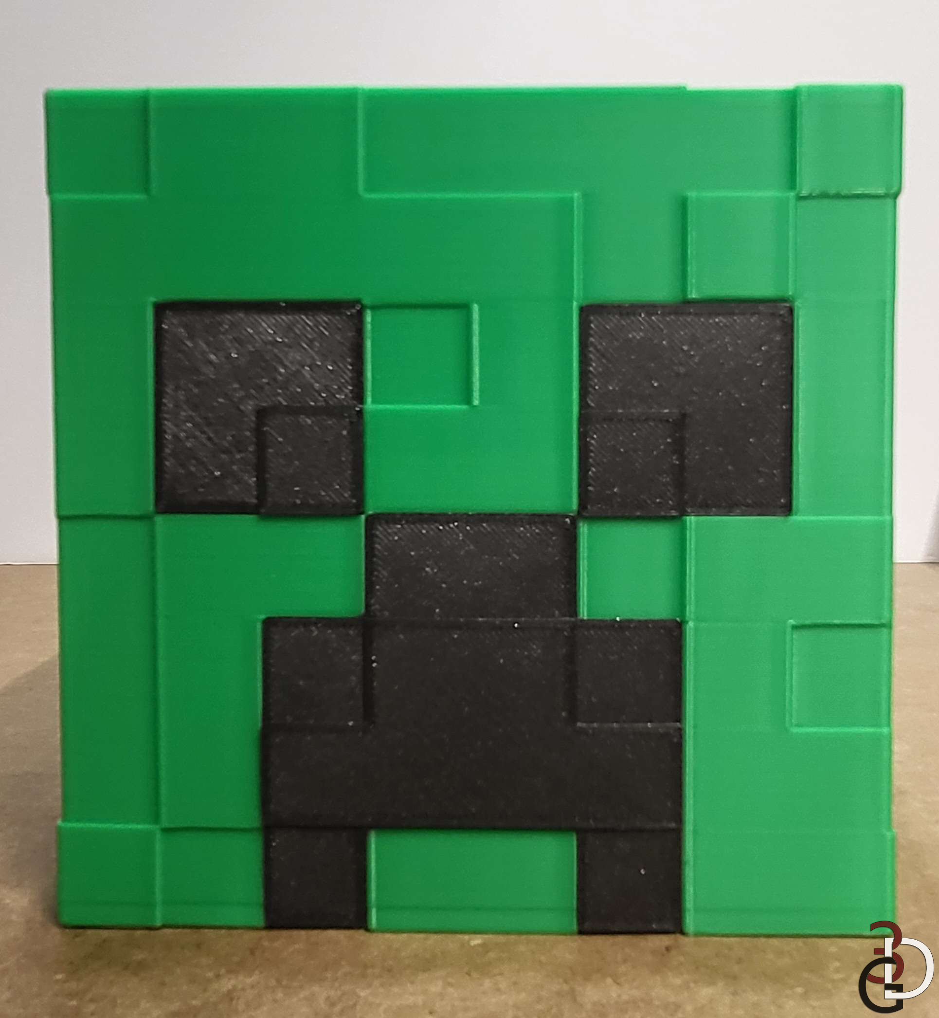 Creeper head piggy bank by 3D Gene Designs Download free STL model