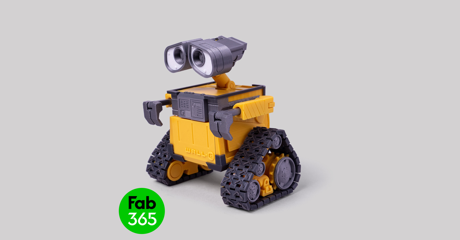 Wall-E - Print in place, Articulated by FAB365, Download free STL model