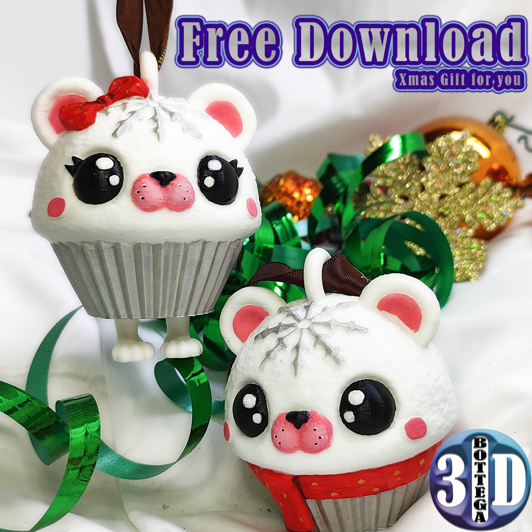 Polar Bear Cupcakes, Xmas Collection 06 FREE