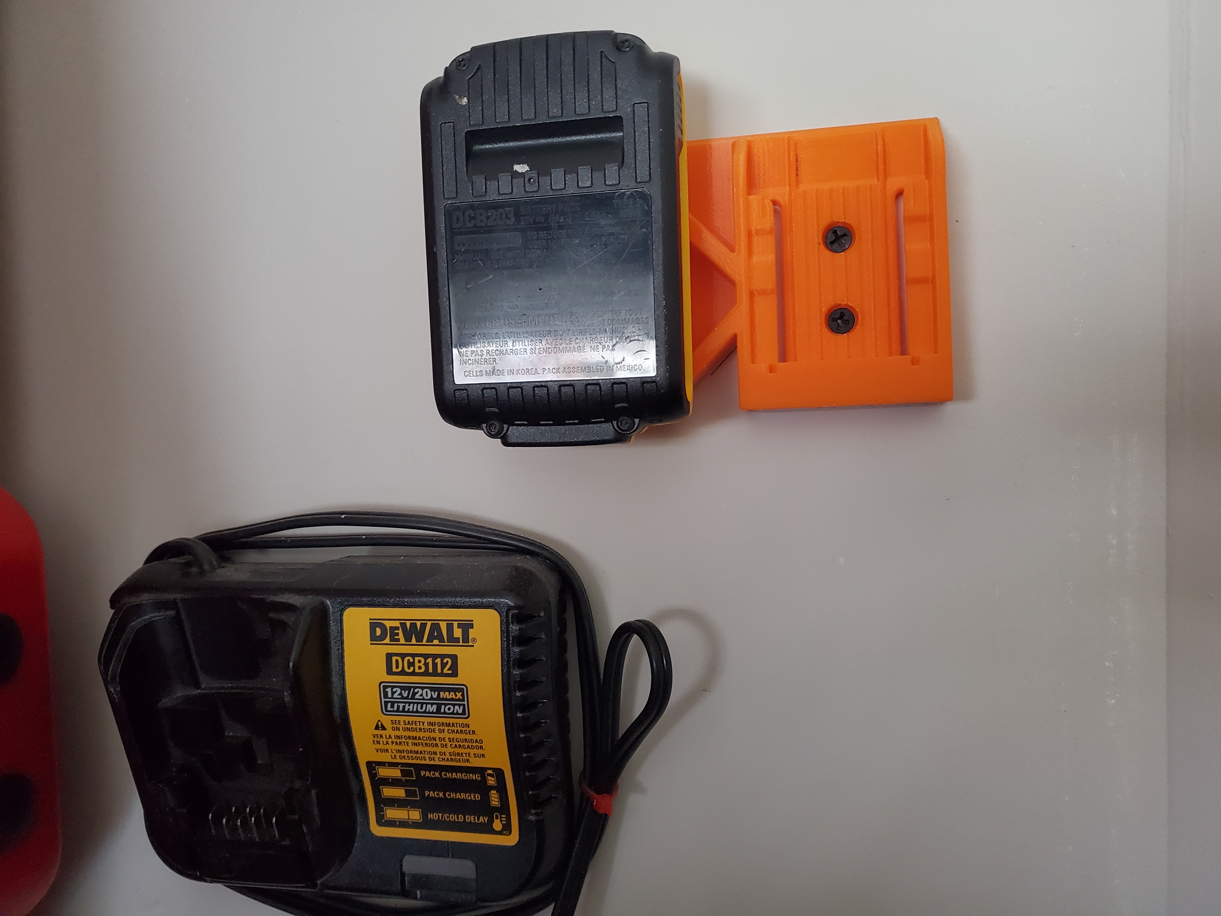 Dewalt battery holder x2 No Clip