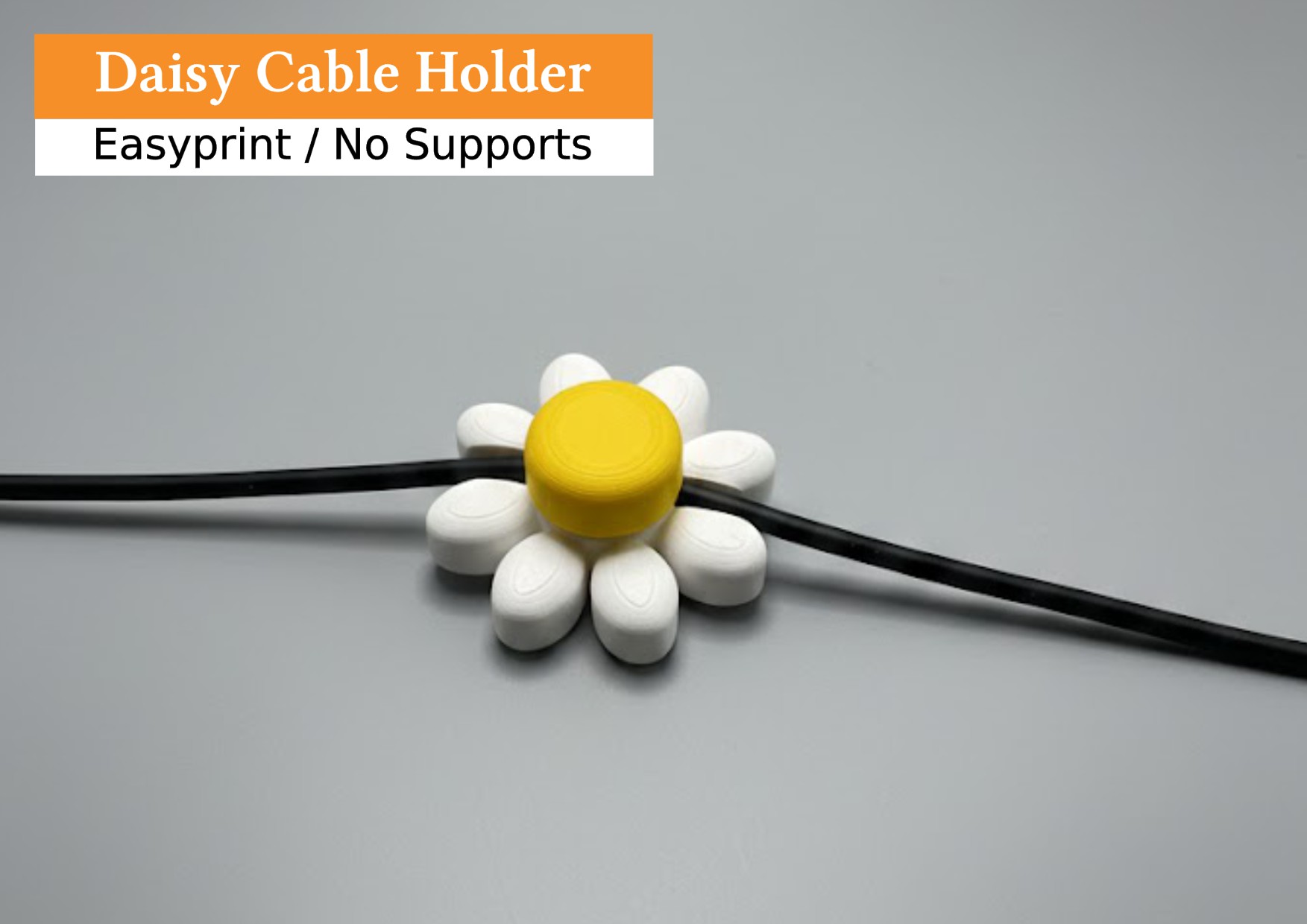 Daisy Cable Holder & Organizer (Wall & Desk Mount)