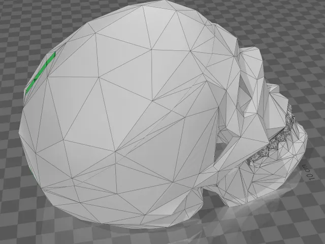 low poly skull bank