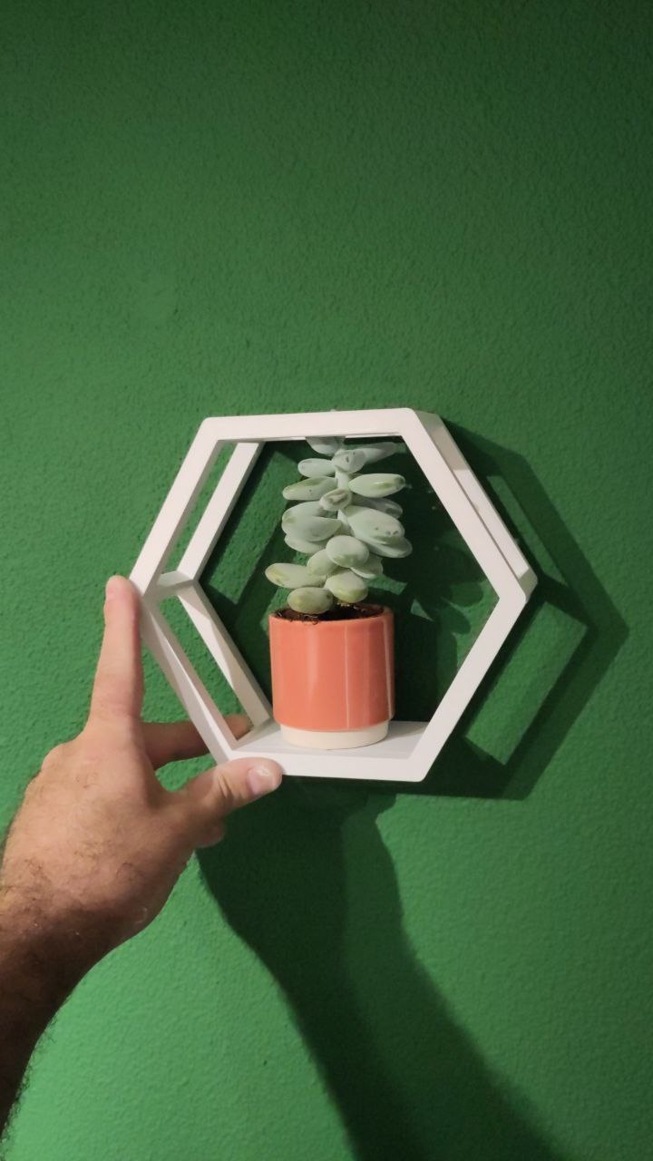 Simple open hexagon shelf (16/17/18/19/20cm)