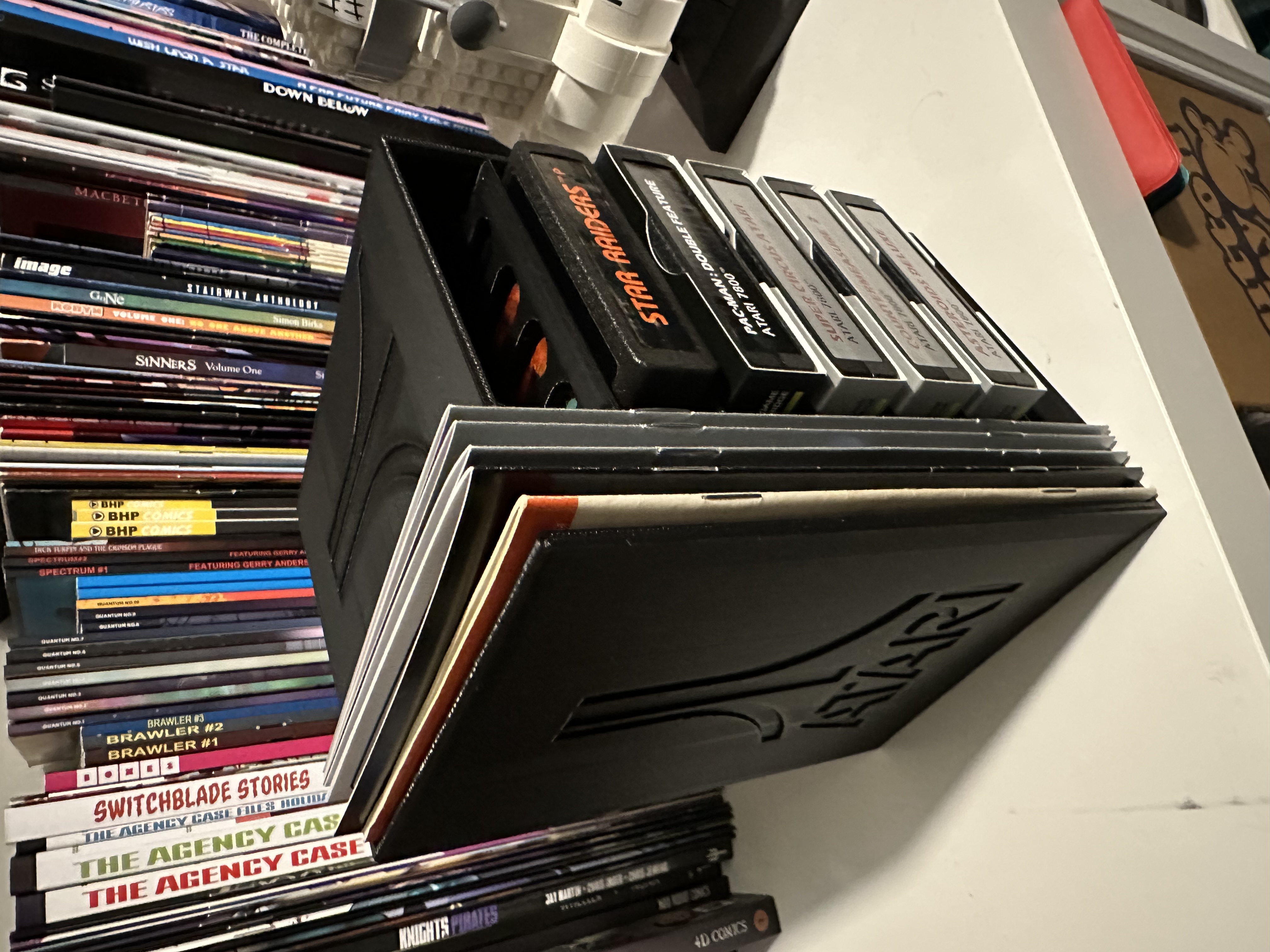 Atari 2600 and 7800 Cartridge and Instuctions Holder