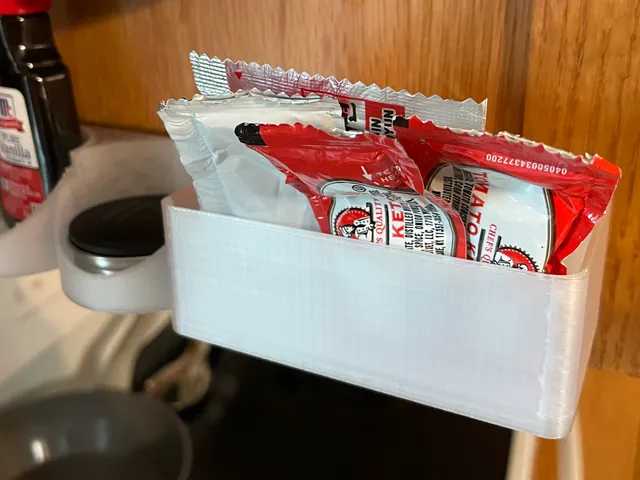 Floating Cabinet Sauce Packet Storage
