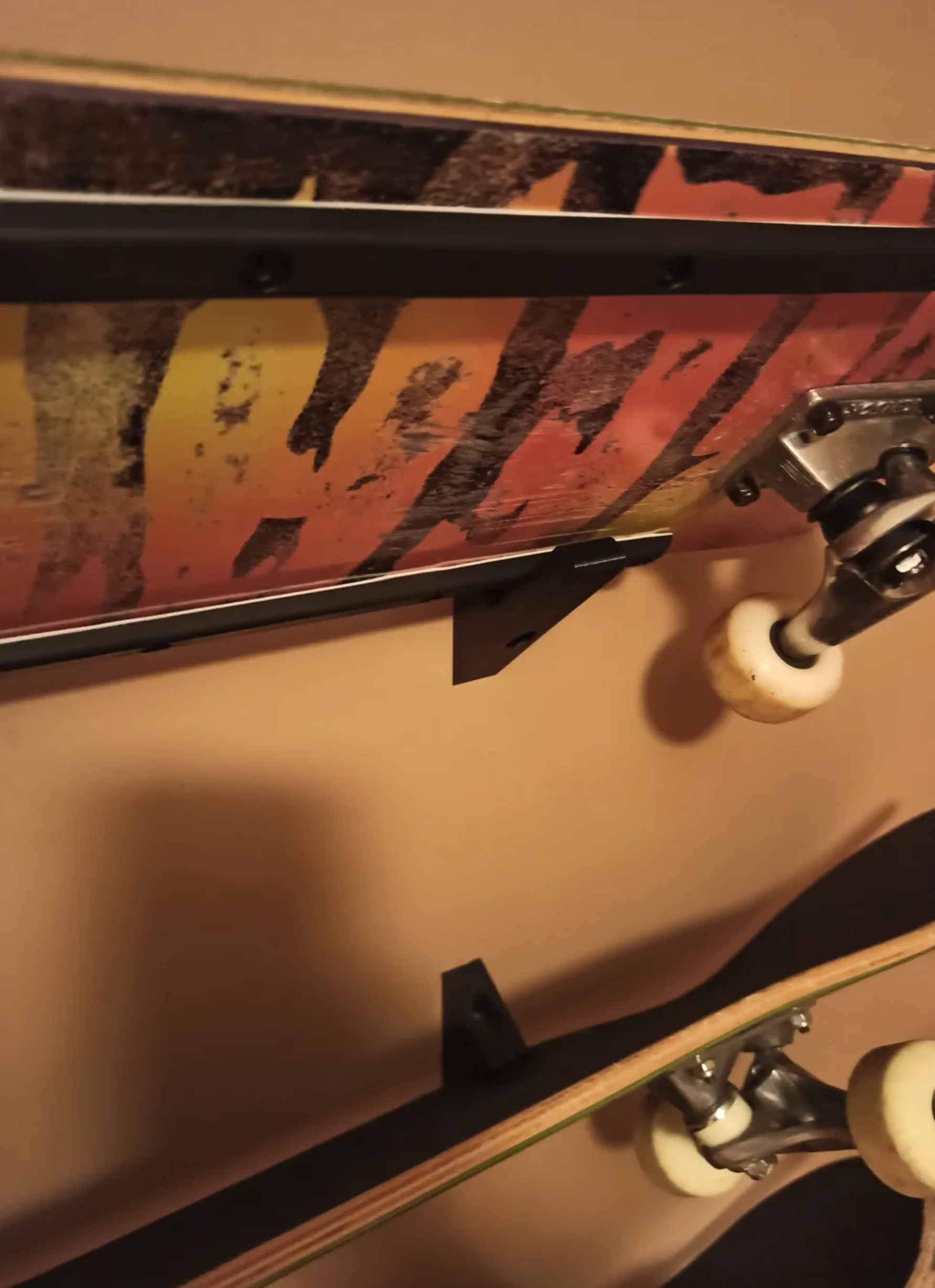 Skateboard Holder remixed for skateboard with protective rails