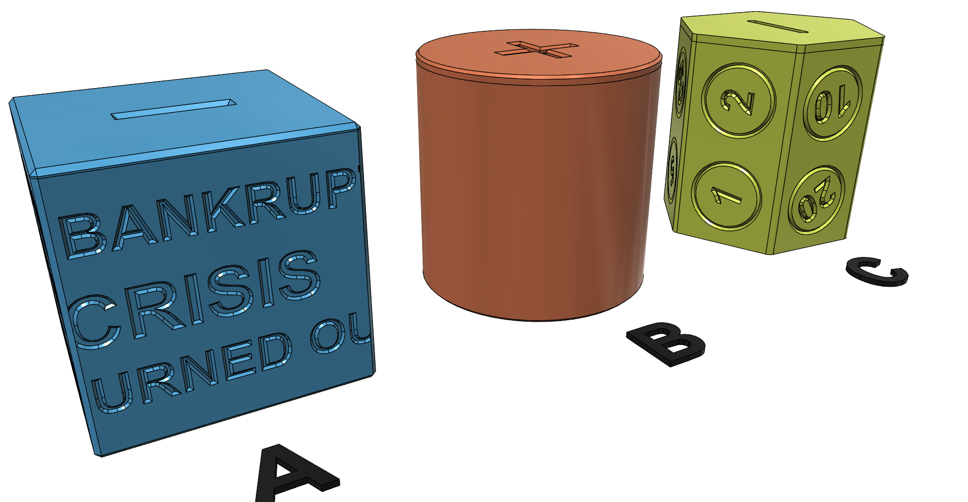 Piggy Bank easy printable without support kasicka