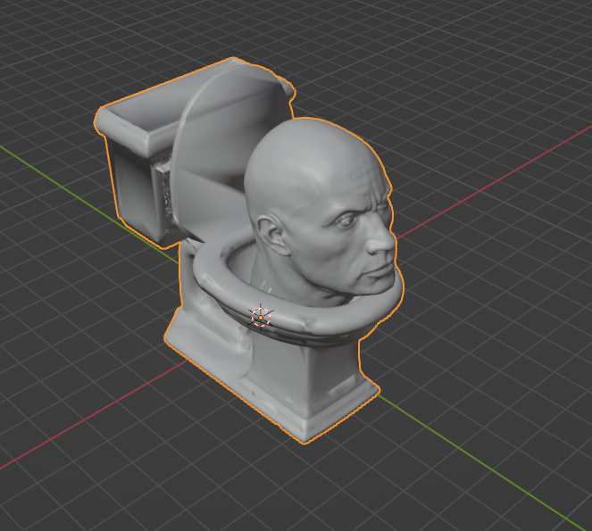 Skibidi (The Rock) Toilet by Vacuum Download free STL model