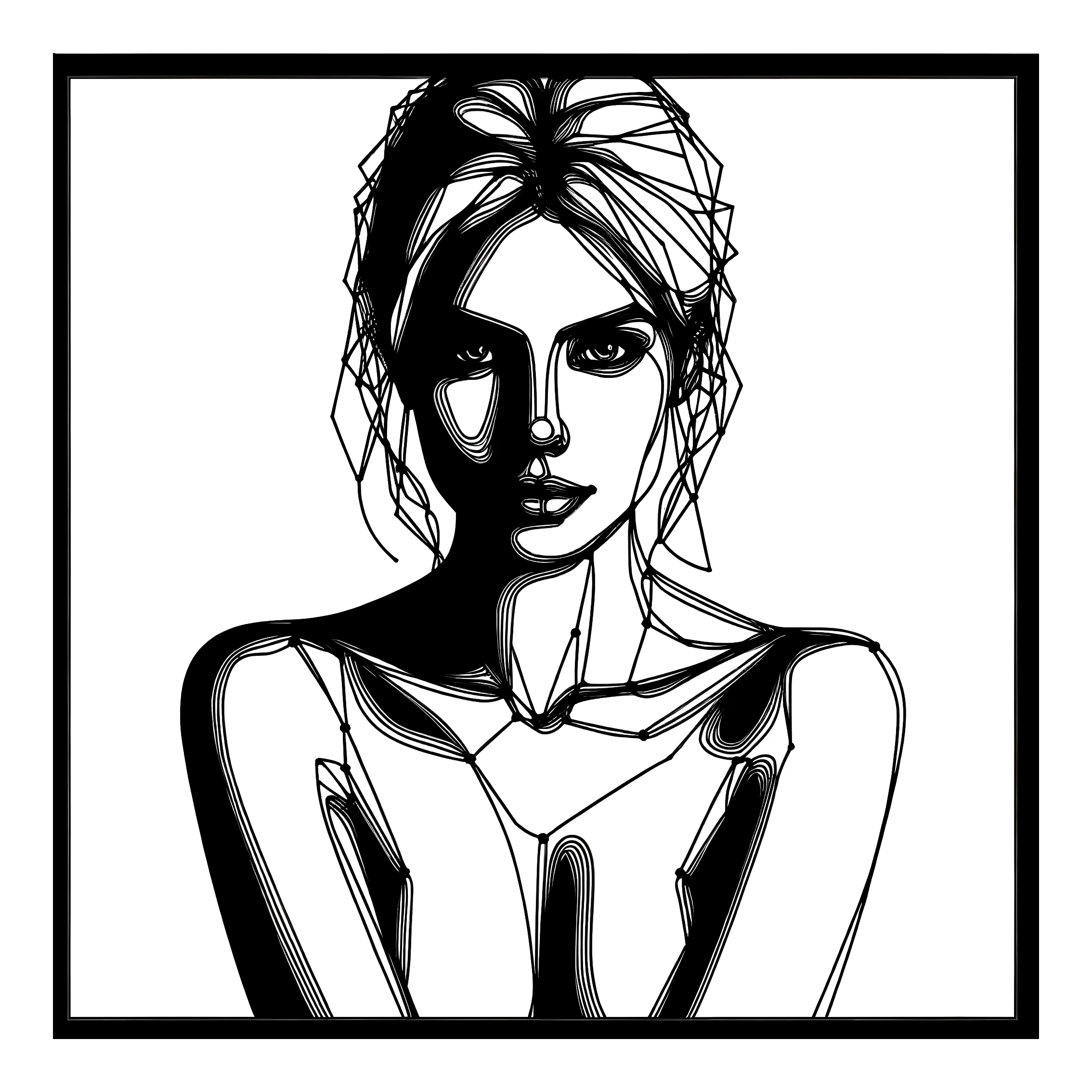 Wall art woman illustration by Zneuzity | Download free STL model ...