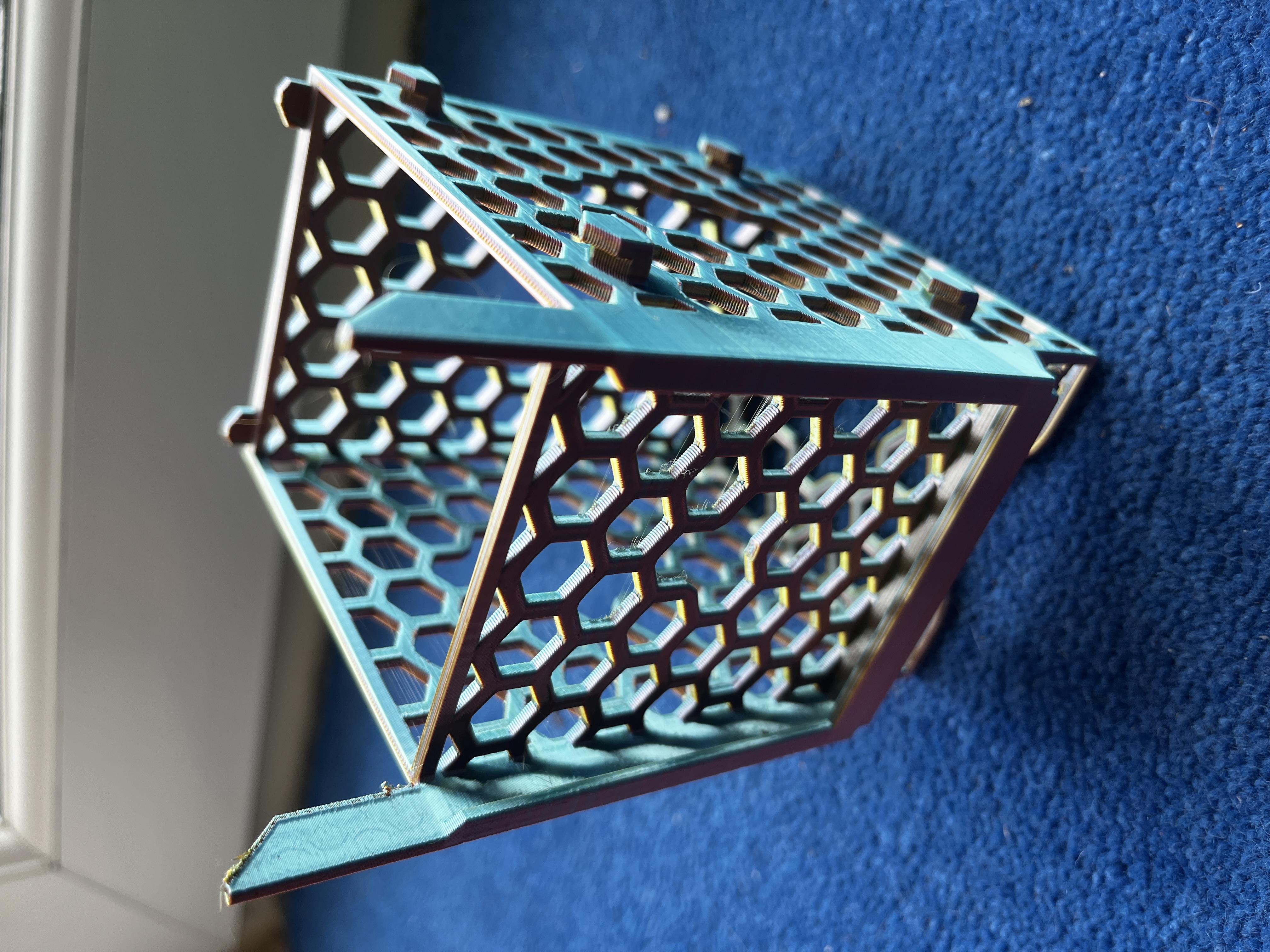 Stacking and Snapping Honeycomb Tea Bag Dispenser