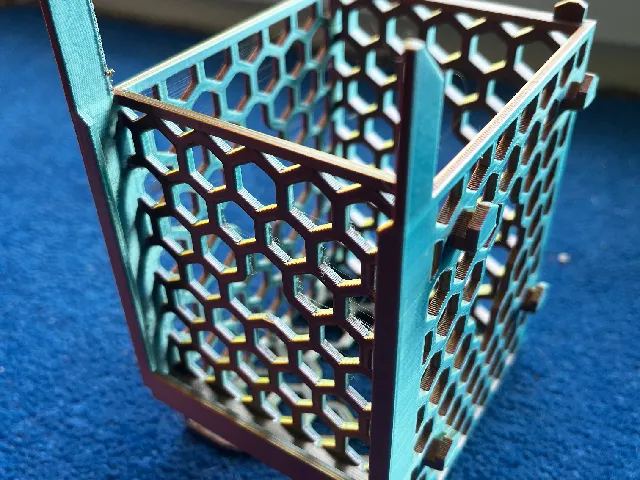 Stacking and Snapping Honeycomb Tea Bag Dispenser