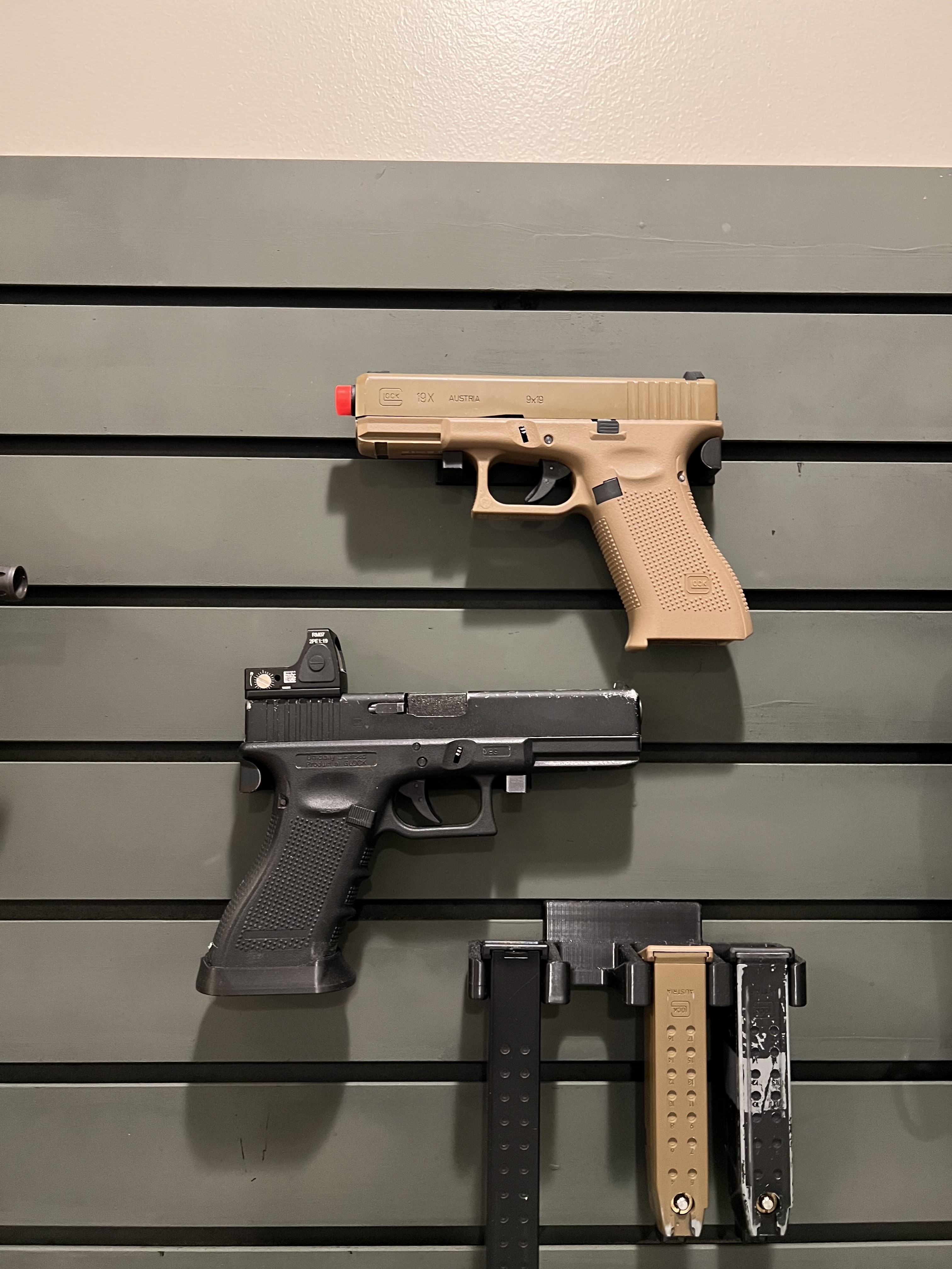 Glock slat wall mount