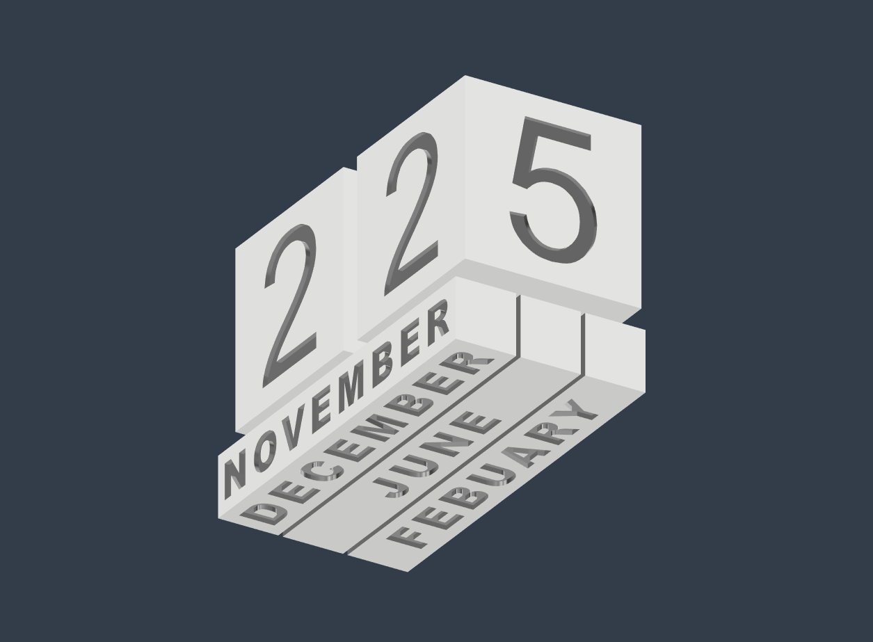 Infinity calendar by tbkmaker download free stl model printables
