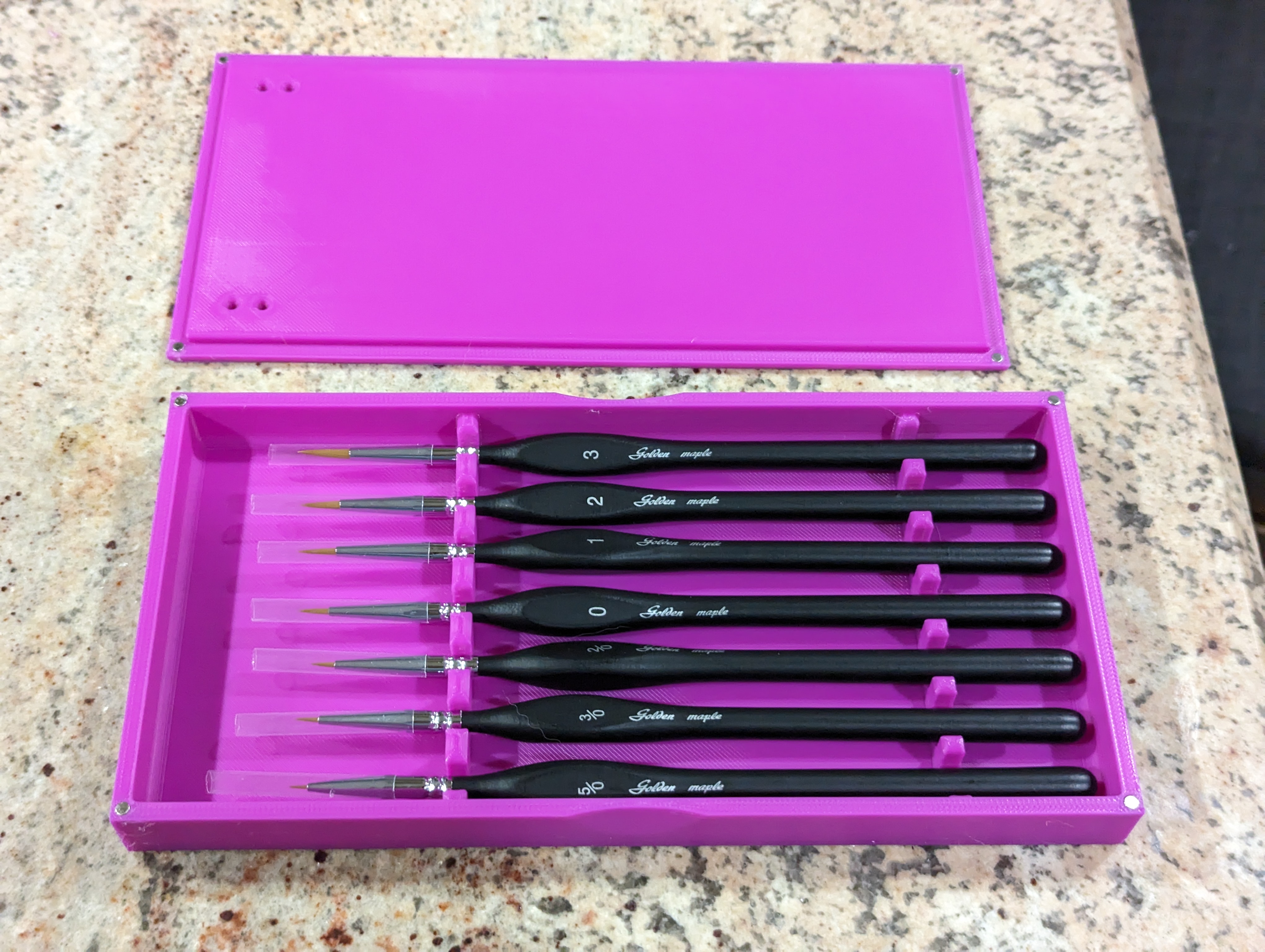 Brush box for miniature painting