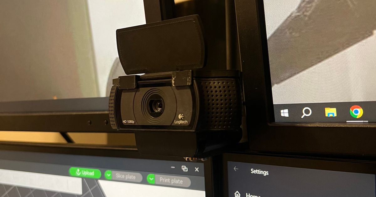 Quad Monitor Arm cam Mount by nopack Download free STL model