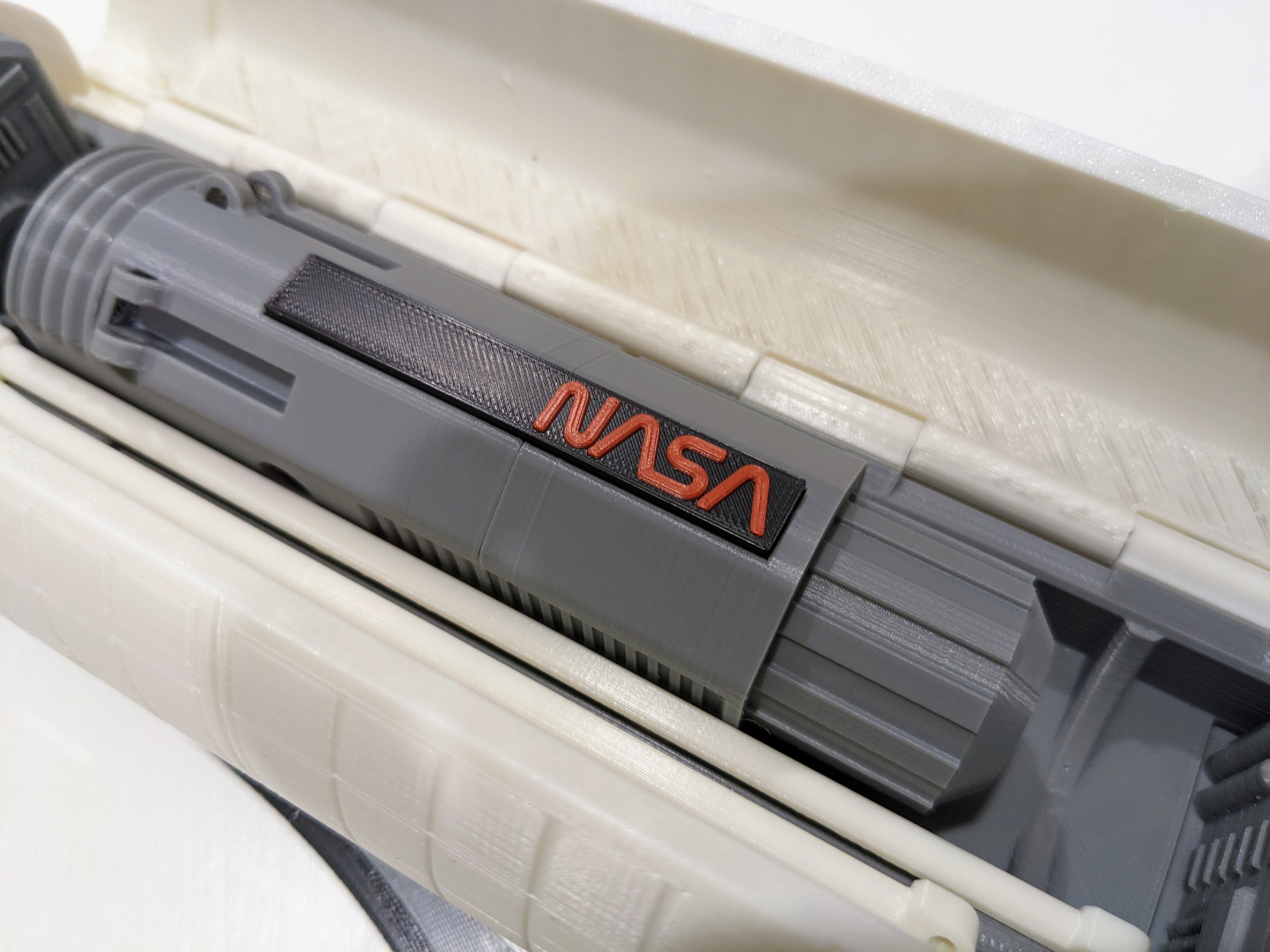 NASA Worm Logo for Satellite - Space Shuttle Endeavour