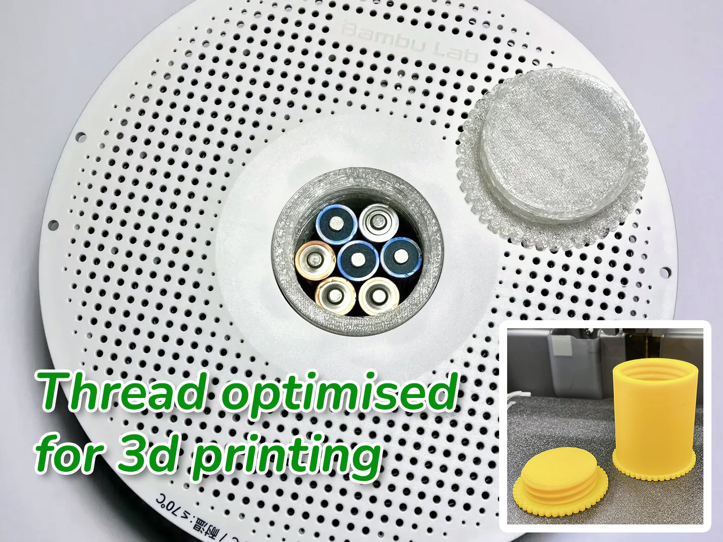Spool weight for Bambulab AMS / Redline Filament spool (revised thread)