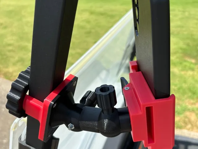 NEW - 2 Way Adjustable Phone Clamp for Golf Cart
