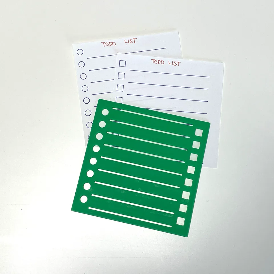 ToDo List (Checklist) Stencil for 9x9cm notes by mirabatek | Download ...