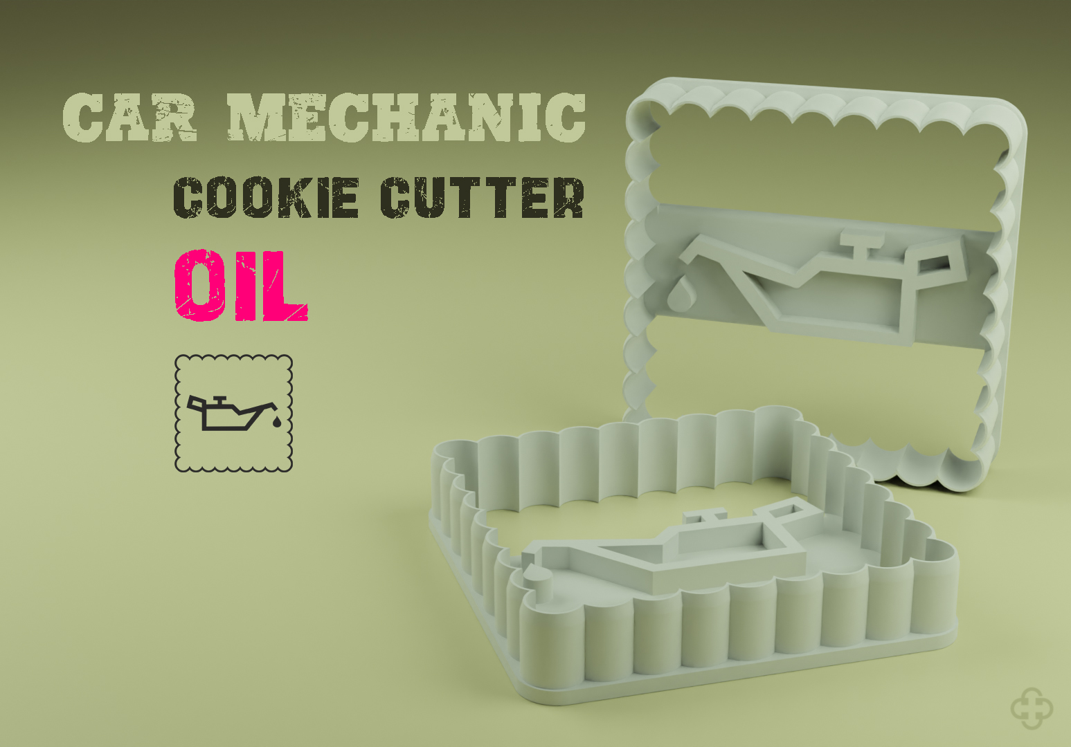 Car mechanic Cookie Cutter (Oil)