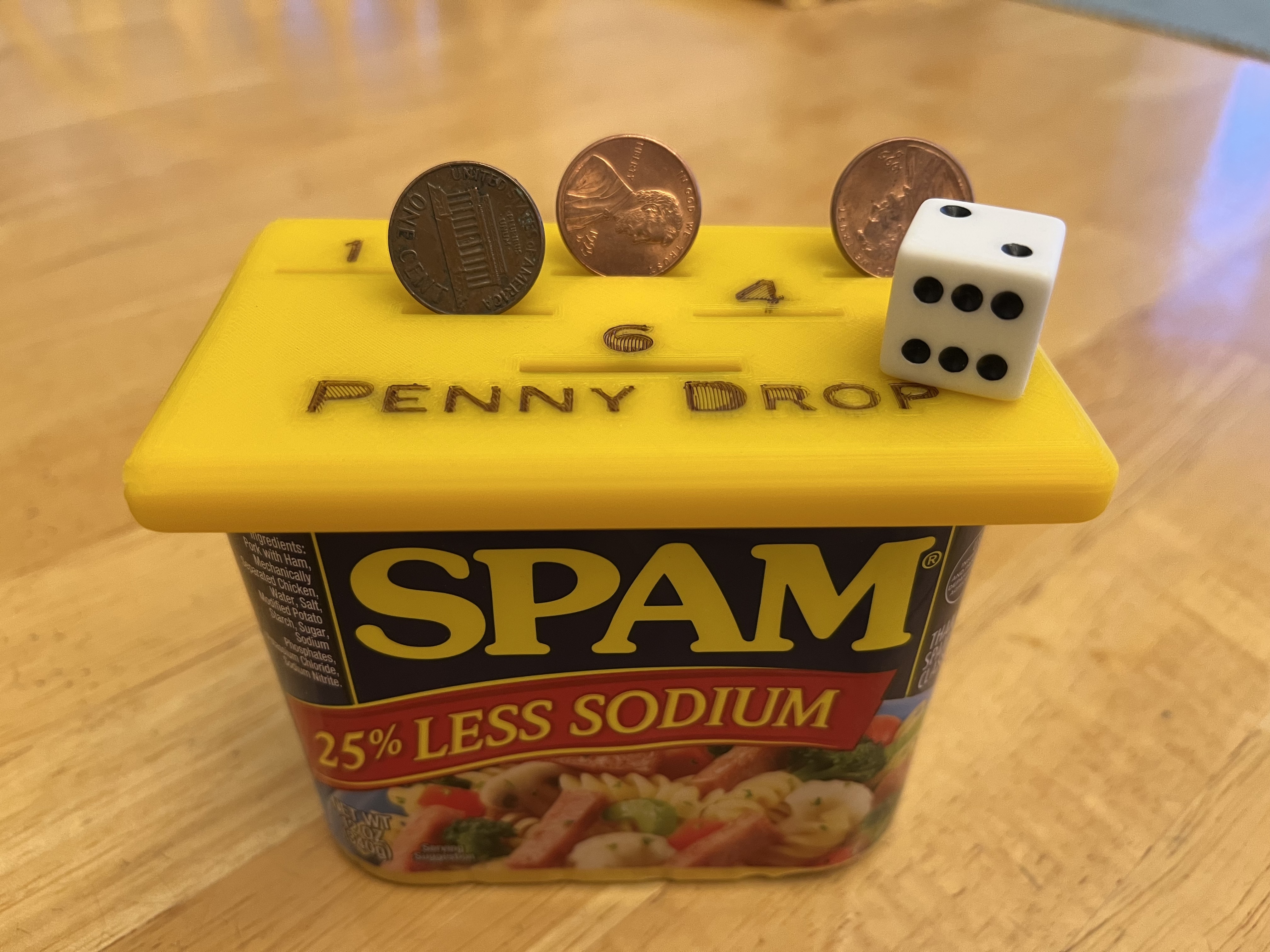 SPAM Lid Penny Drop