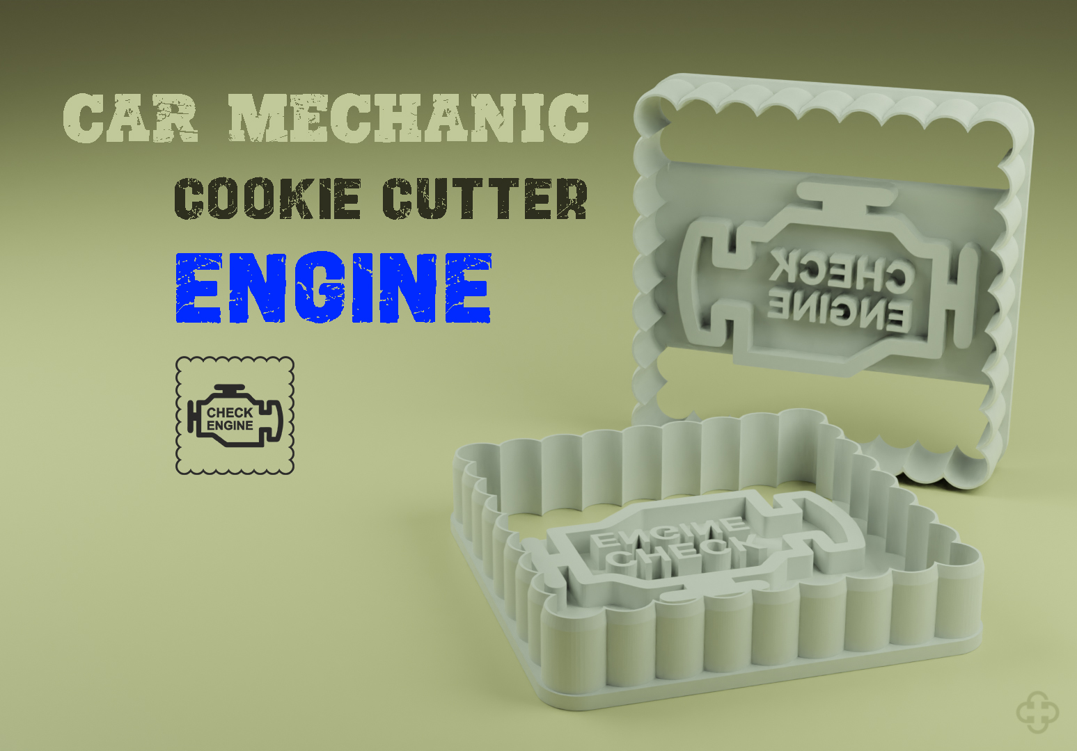 Car mechanic Cookie Cutter (Engine)