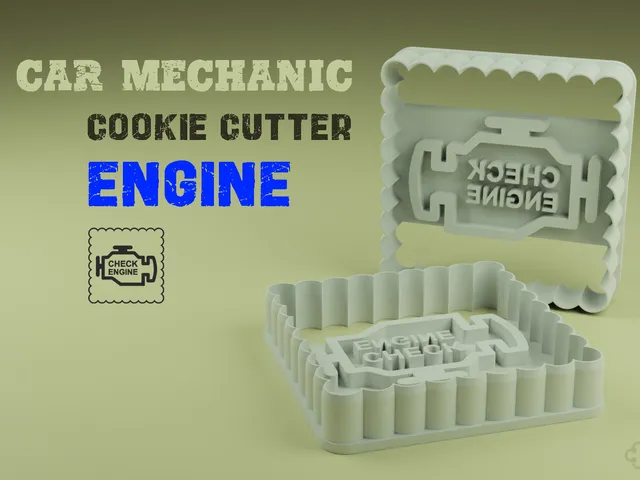 Car mechanic Cookie Cutter (Engine)