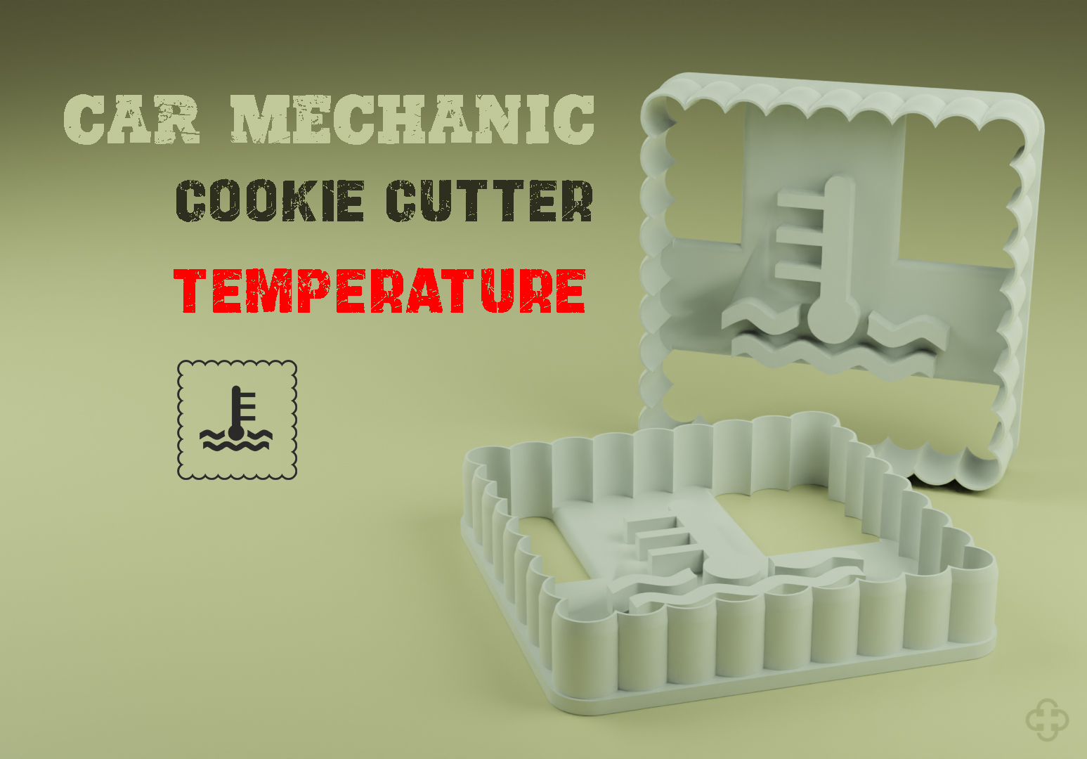 Car mechanic Cookie Cutter (Temperature)