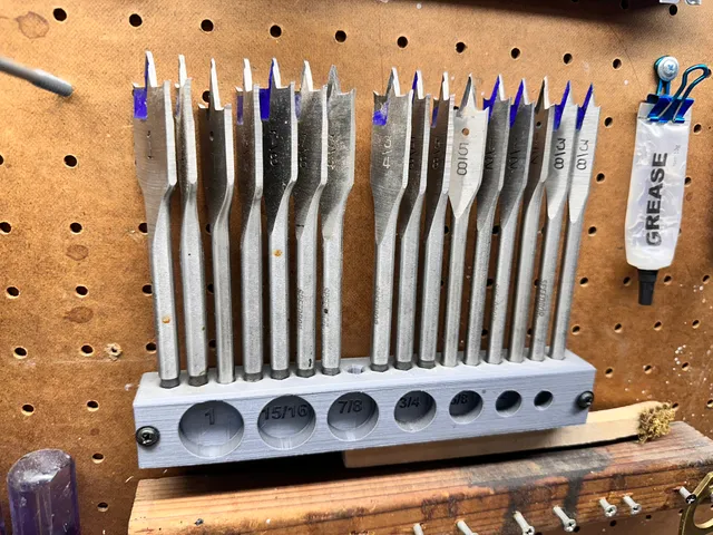 Hex Spade Drill Bit Holder Woodworking Tool Organizer