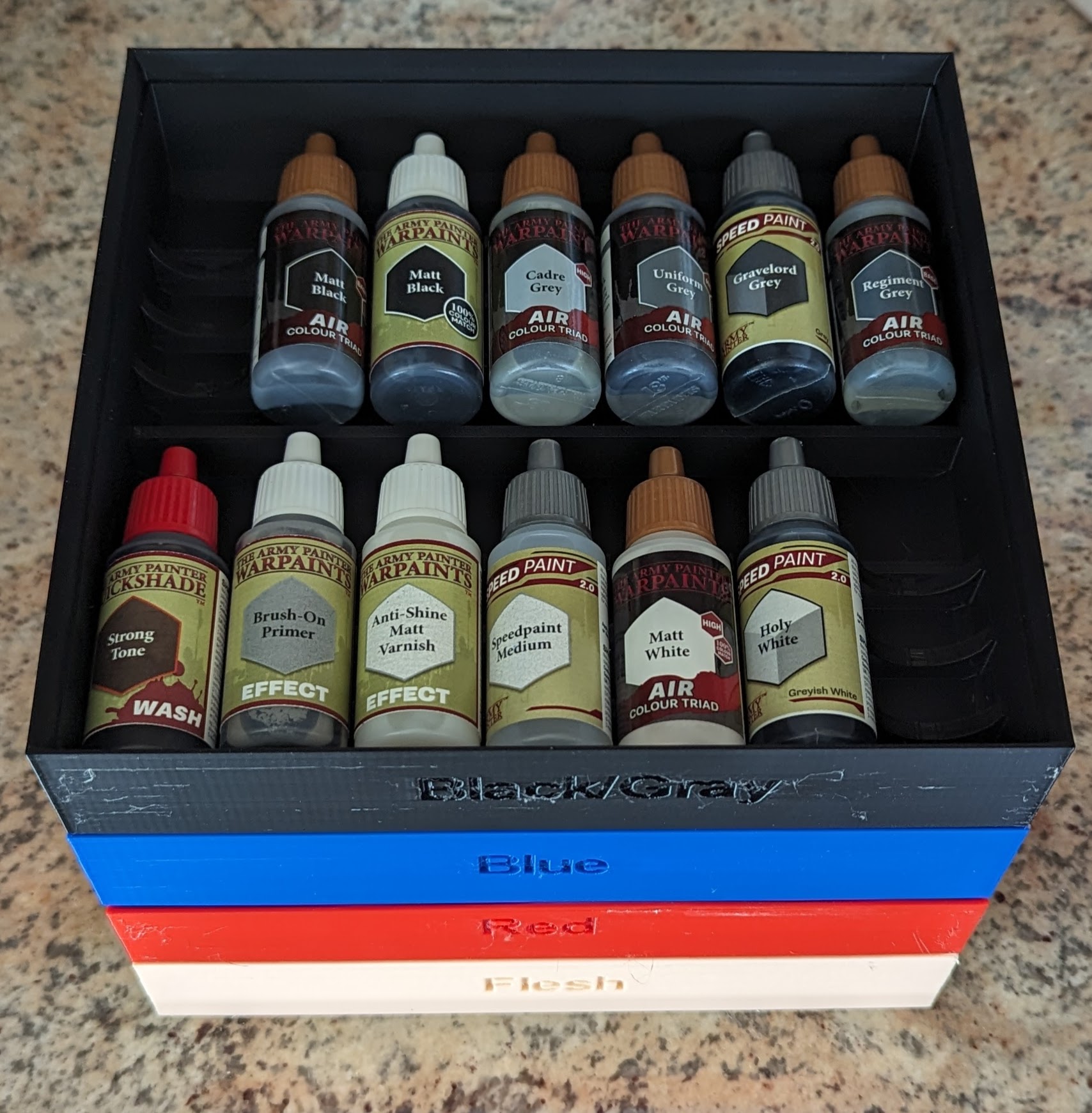 Miniature Paint Bottle Stacking Storage for The Army Painter paints