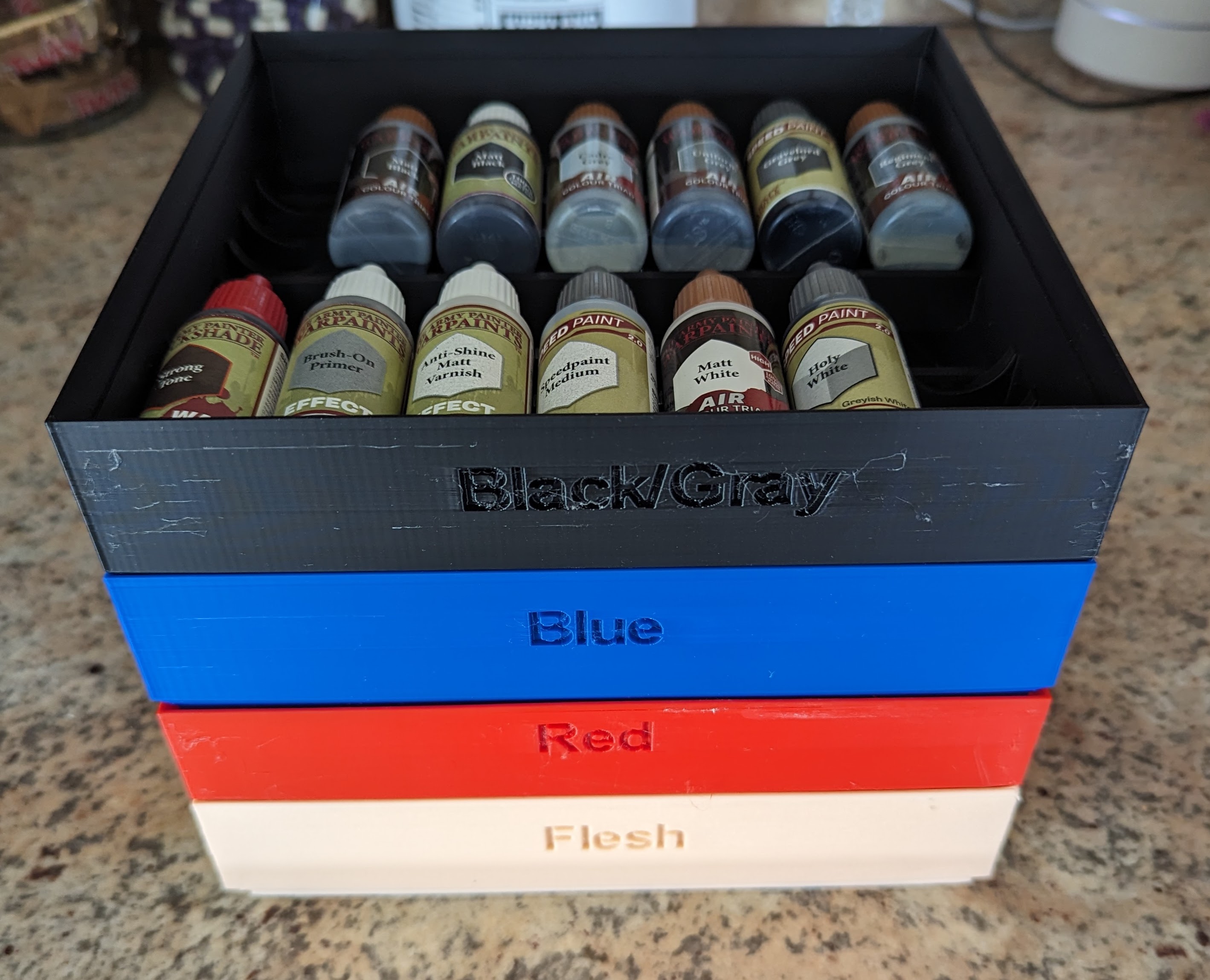 Miniature Paint Bottle Stacking Storage for The Army Painter paints by