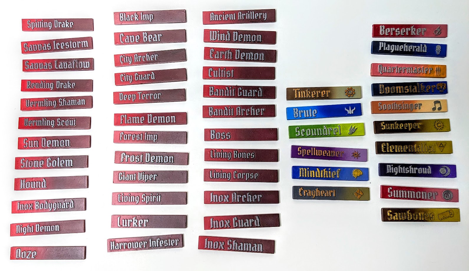 GLOOMHAVEN INITIATIVE TRACKER BARS