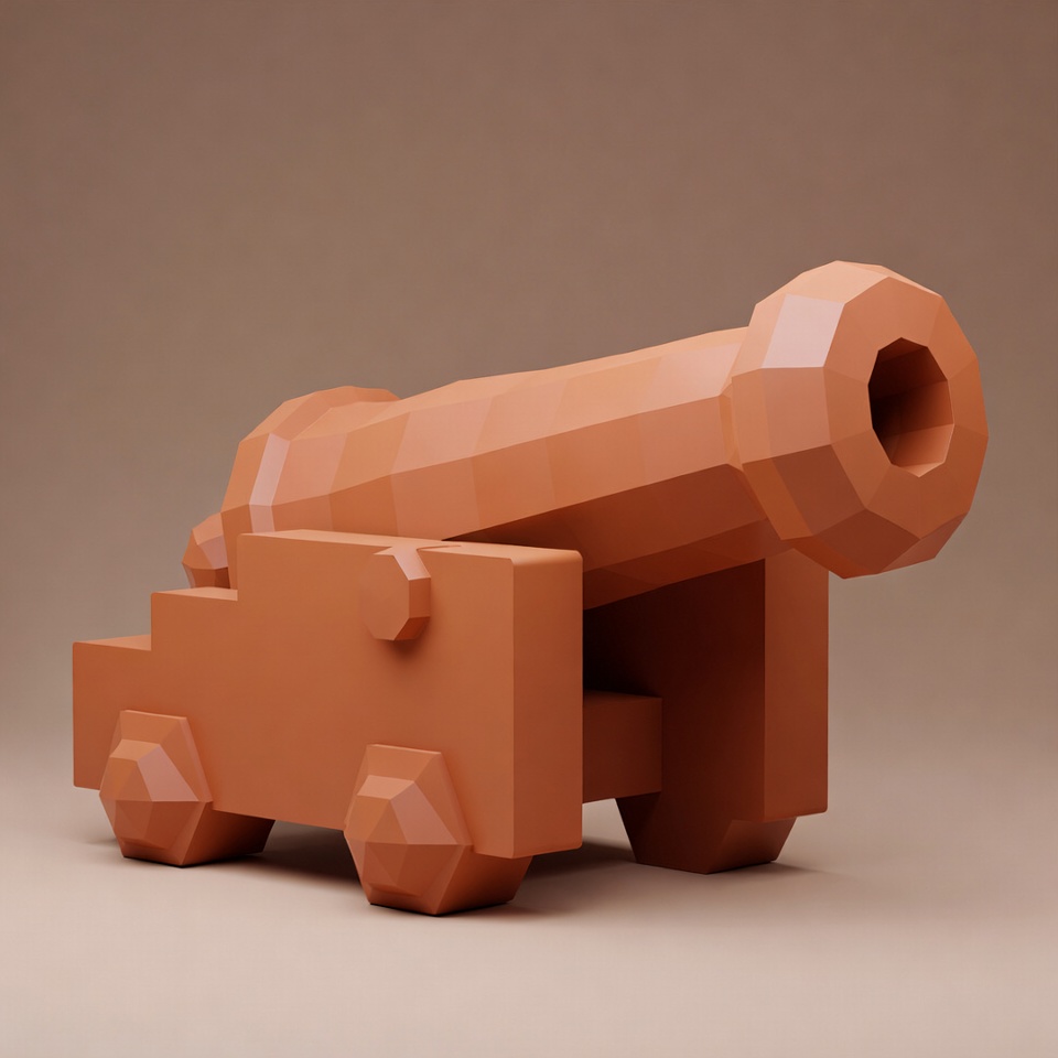 Low Poly Pirate Cannon