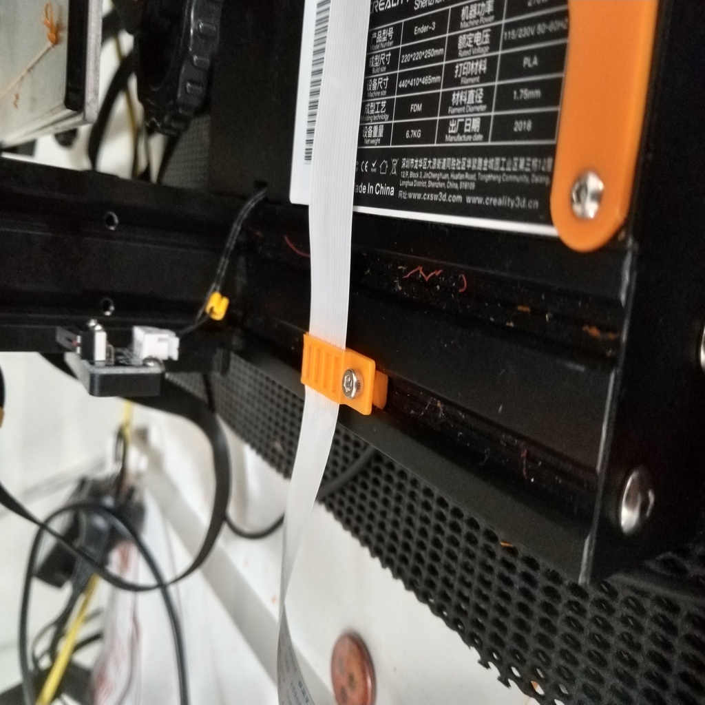 Ribbon cable clip for PiCam with t-nut mount