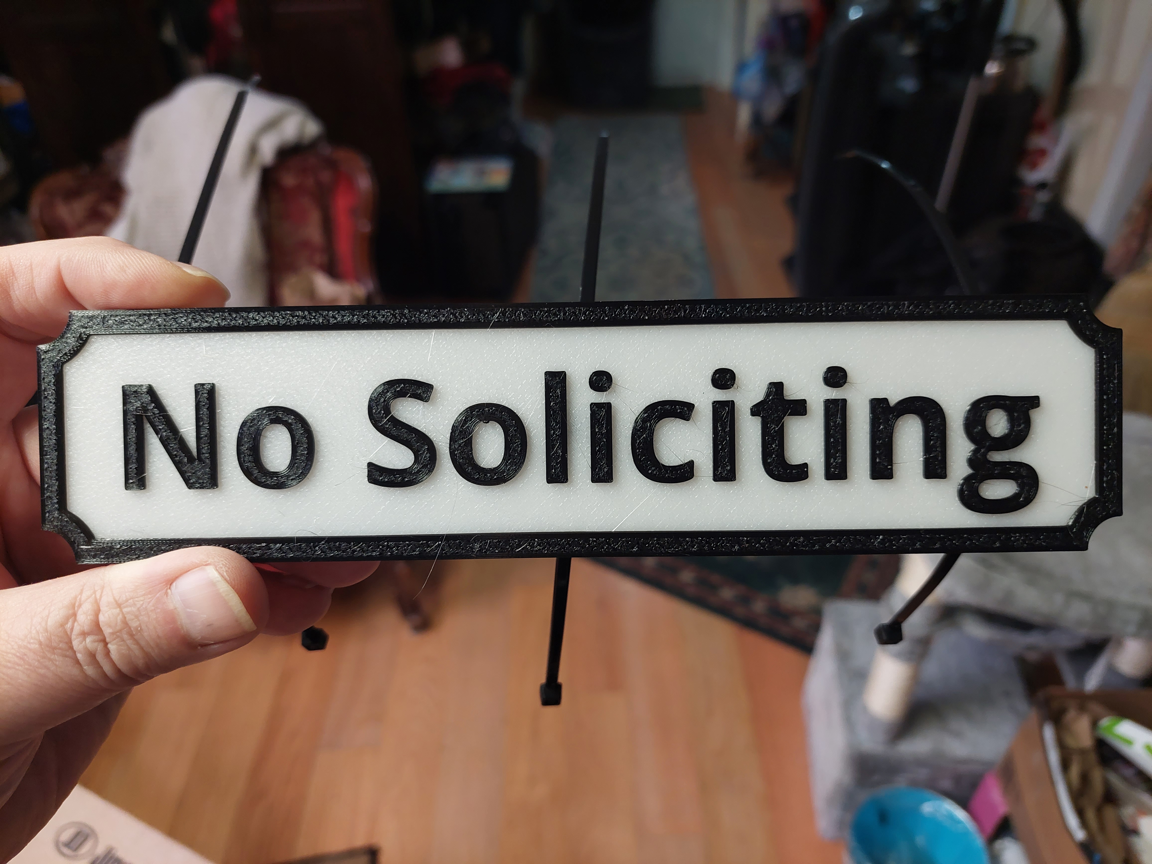 No Soliciting Sign (220 mm version)