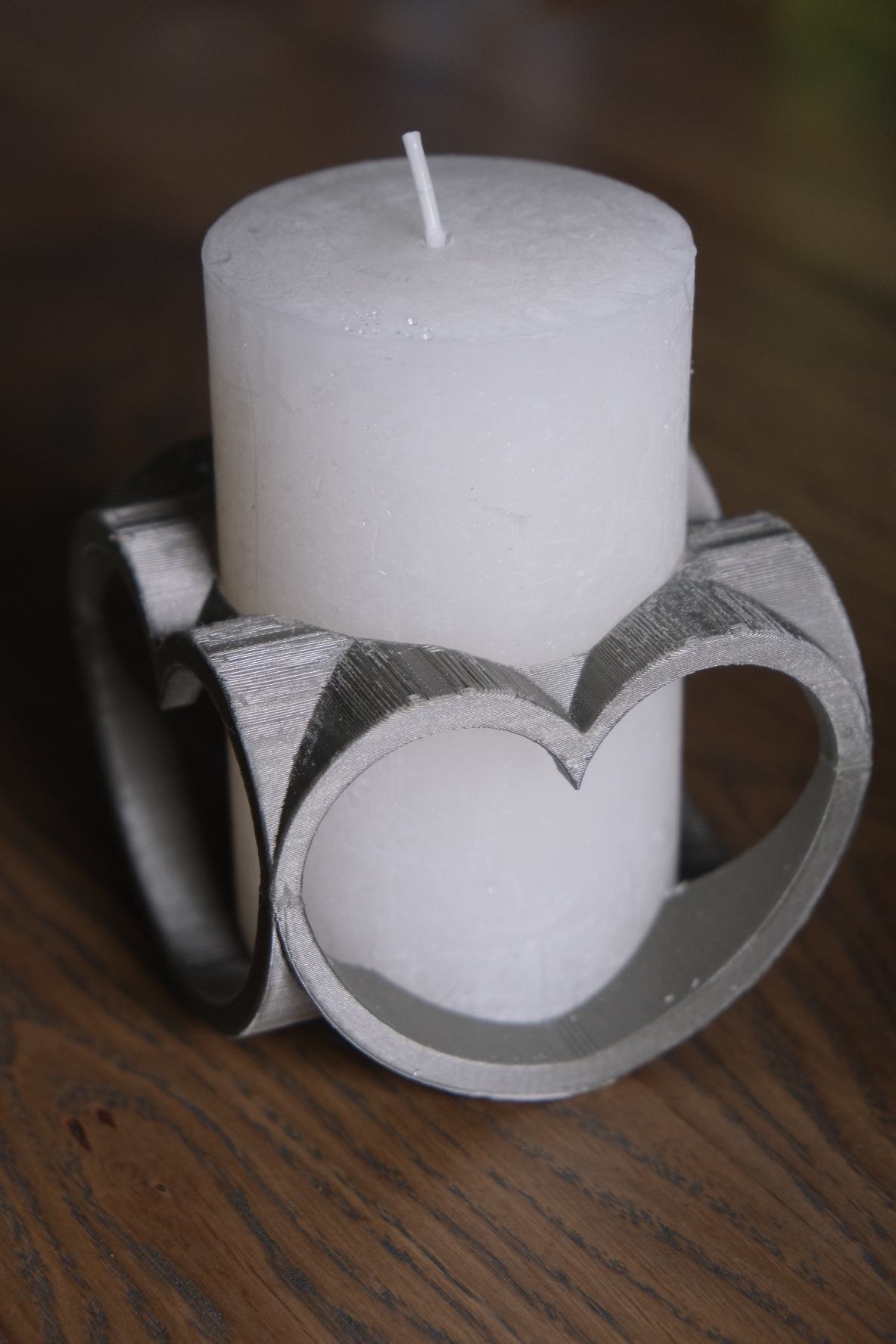 Heart shaped candle stand