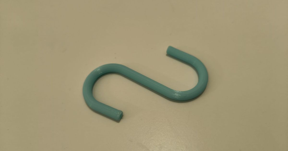 S hook 16mm snap in by CodeFit Download free STL model