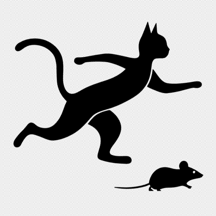 Cat & Mouse decoration 2d v.2