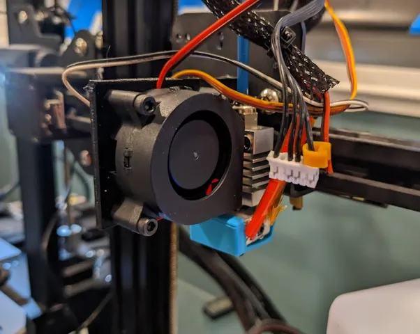 Ender 3 Pro 4020 hot end fan with bltouch mount