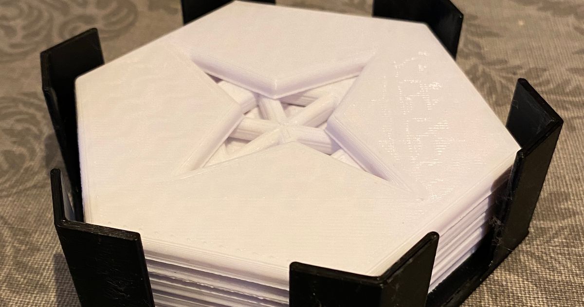 Coaster with holder 3 designs 2 versions by Erik Download free STL