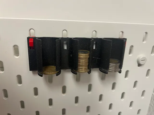 Ikea Skadis EURO Coin Storage