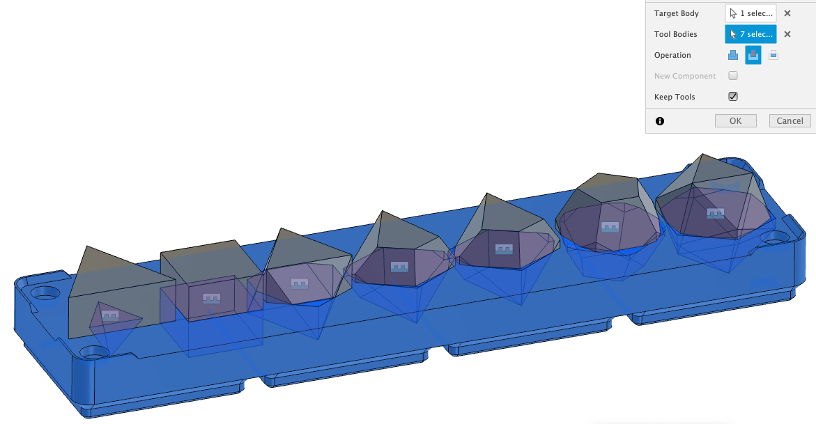 Polyhedral dice positives parametric for making dice storage
