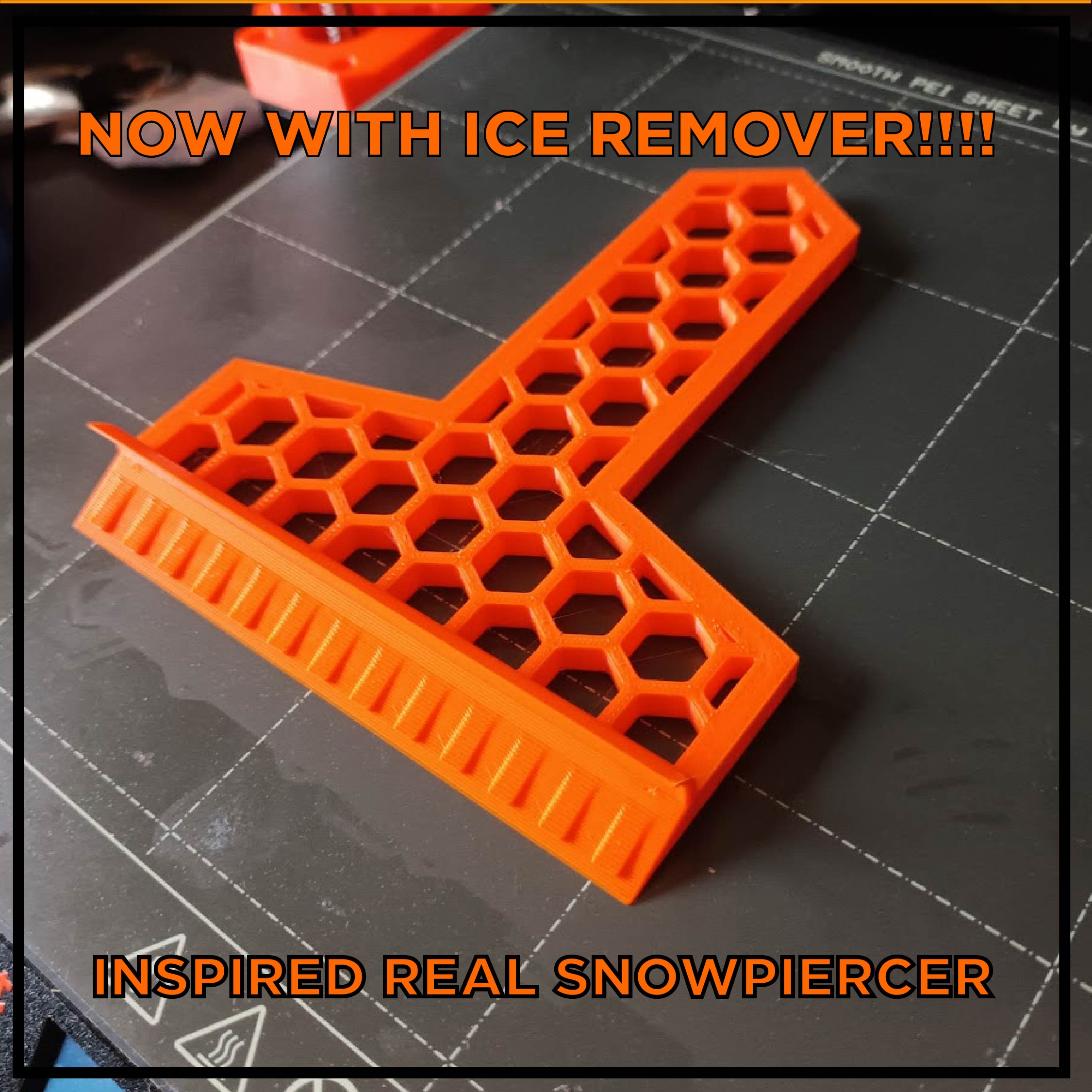 ICE SCRAPER - Putopala Hex Rev9 New version soft edges  (Upgraded)