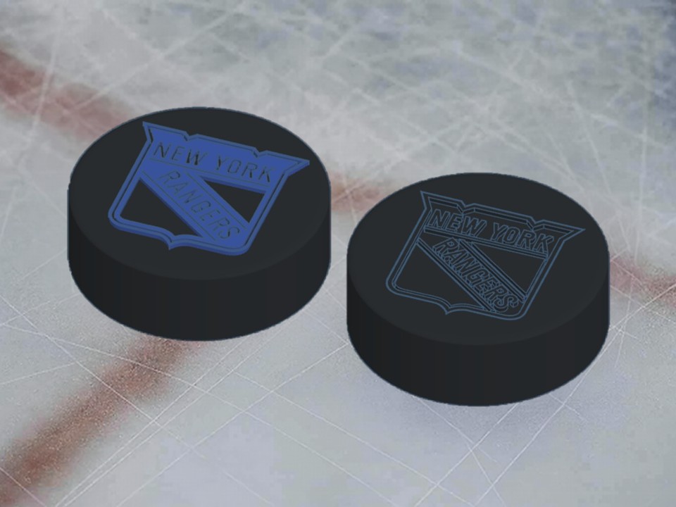 New York Rangers NHL Hockey Puck Logo
