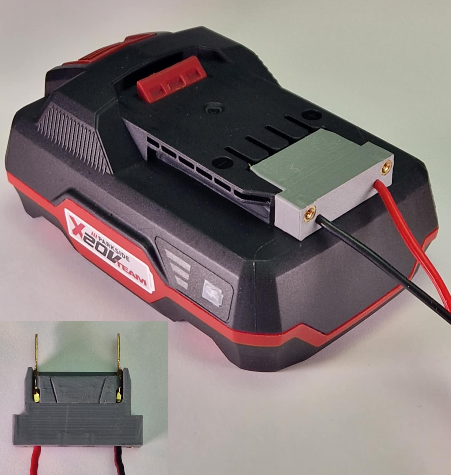 Parkside SCREWABLE battery adapter 20V power plug
