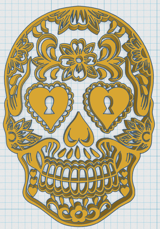 Day Of The Dead Sugar Skull 13 by Peter Ennist Download free STL