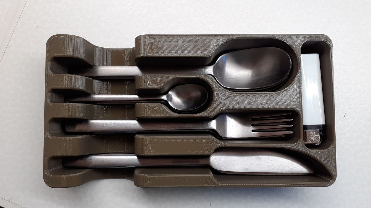 Tray for Ikea Data Cutlery by tinyledmatrix Download free STL model