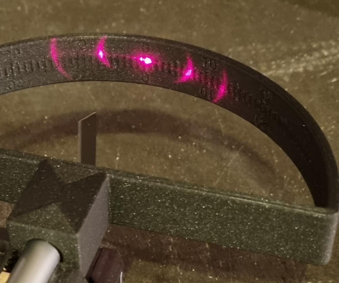 Goniometer - for measuring knife bevels