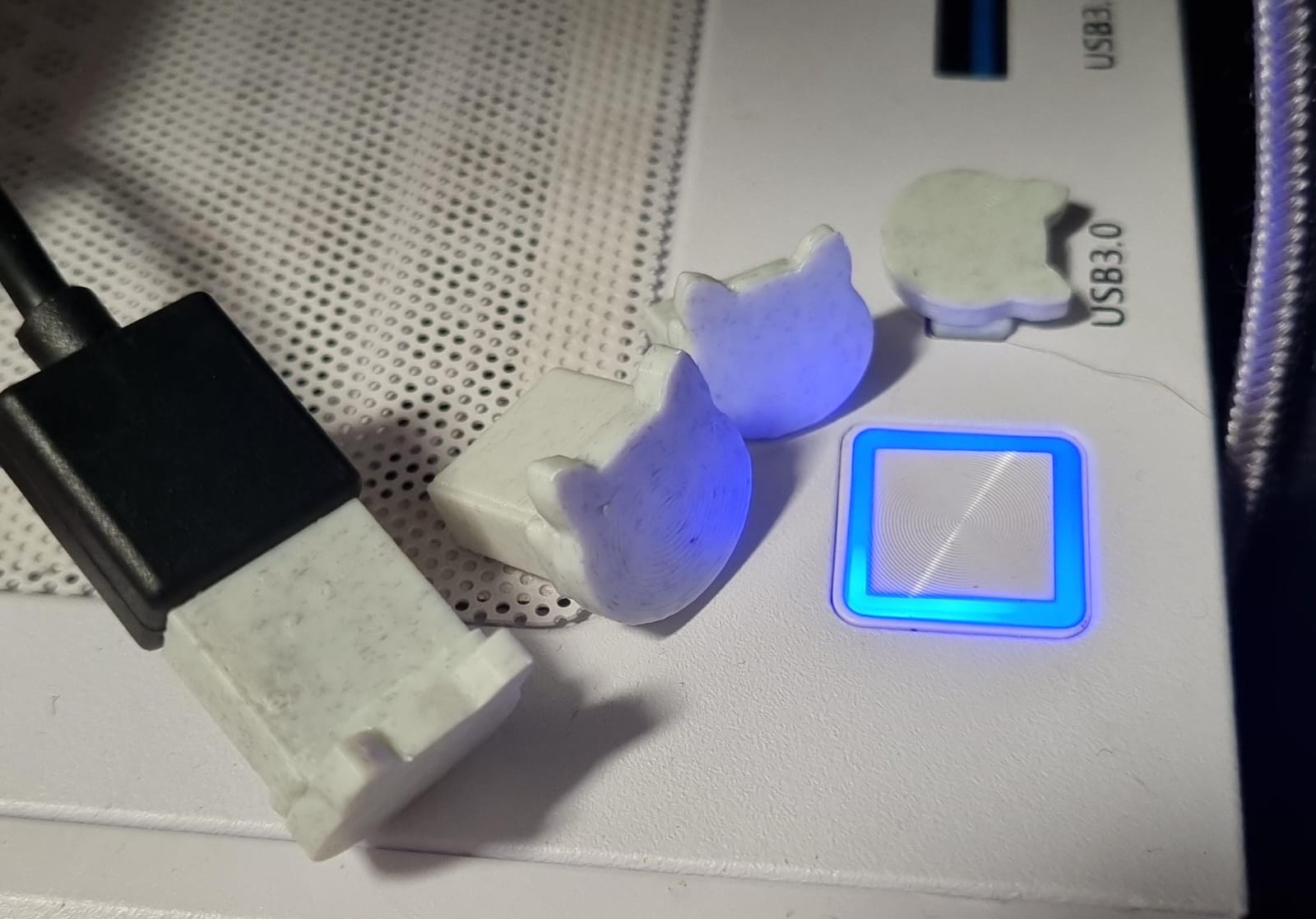 Cat USB A cover socket and plug